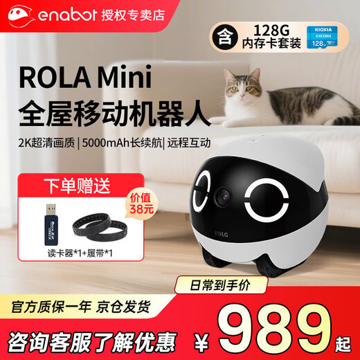 Aktivieren Sie das ganze Haus Mobile Walking Camera EBO Begleiter Roboter Fernbedienung Fernbedienung Wireless Überwachungskamera Rola Mini Pet Begleiter Spielzeug Roboter Rola Mini-128g (kann für 8-12 Tage aufbewahrt werden)