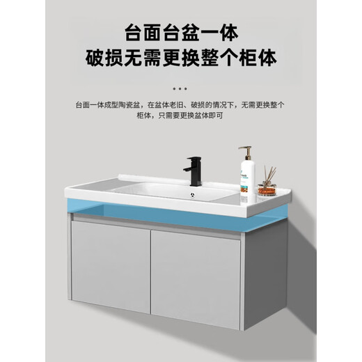 Keramik integriertes Waschbecken Waschbecken Waschbecken Haushalt Badezimmer Taichung Einer Becken Waschbecken Badezimmerschalter Top 50 Breite 11150 Einzelbecken Drain + Installation Kleber [hinzufügen