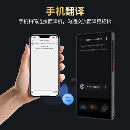 Senior Notes Ai smart translator takes with you when going abroad, HKUST offline translation, multi-language real-time translation, simultaneous interpretation, photo taking, travel conference recording artifact, 4.0-inch large screen, simultaneous speaking + recording + photo translation + 16G