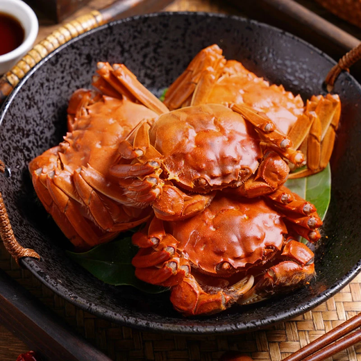 Live crabs, fresh hairy crabs from Xianjing, whole female crabs 3.0 taels, 4 pairs of 8 pieces, full weight without rope, crabs, river crabs, fresh gift box