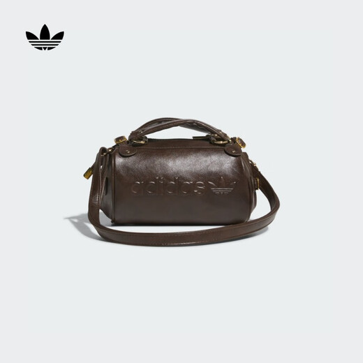 阿迪达斯 （adidas）复古斜挎手提运动包男女新款三叶草JV9277 棕色 NS