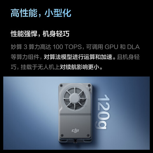 DJI's high-performance airborne computing box Miosuan 3 is mounted on the Matrice 400 series UAV flight platform. Pickup card