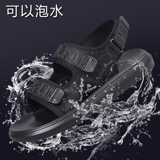 Rankdavey Light Luxury High-Ald Brand Sandals for Men 2025 Summer Soft Sole Sports Beach Zapatos para adolescentes y estudiantes Off Black 6187 Versión actualizada 38 Sports Sports tamaño estándar Tamaño