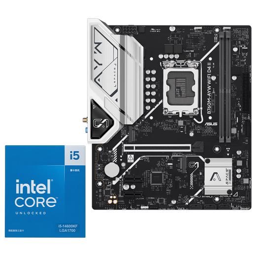 B760M-AYW WiFI D4 II Motherboard + Intel (Intel) I5 14600KF CPU Motherboard + CPU-Set
