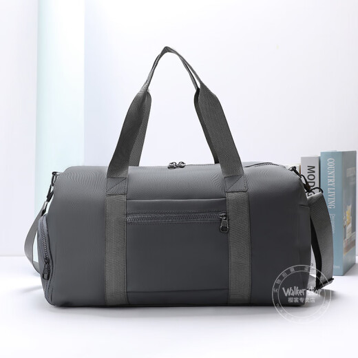 Walker Shop旅行包【防水牛津布】独立鞋仓可套拉杆箱多功能男士健身运动包 黑色27*22*45