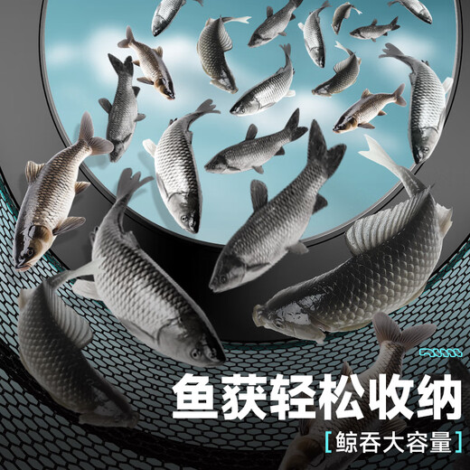 Yuzhiyuan's new fish protection, special square fishing protection bag for wild fishing in black pits, nano quick-drying net bag, small mini portable crucian carp fishing, 25cm 2m, competitive double rings, enhanced load-bearing, free bag + needle stop