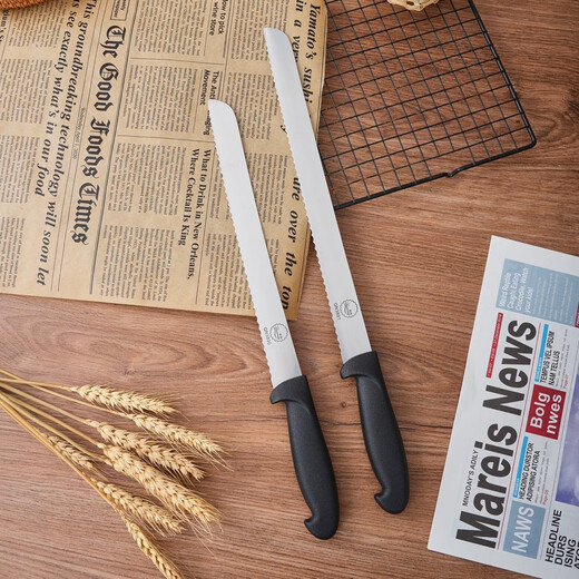 Bread knife serrated toast special knife, commercial private household baking knife, western-sized knife, wide-tooth 14-inch saw knife, QN3889
