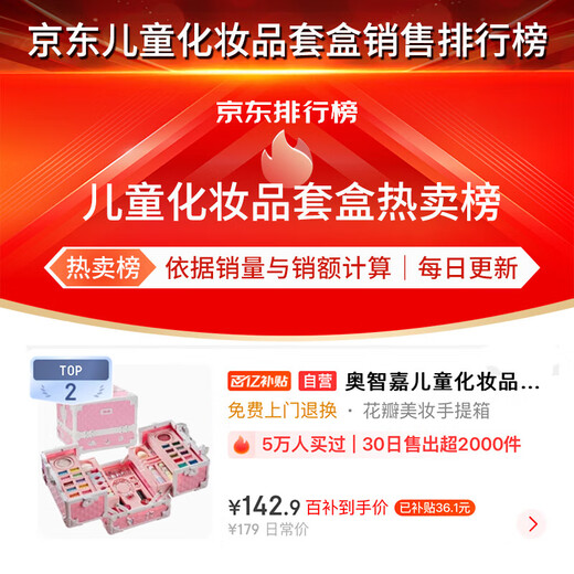 AoZhiJia (AoZhiJia) Children's Cosmetics Toys Girls Children's Day Gift Makeup Makeup Box Lipstick Nail Polish Princess Set [Gift Box] Dream Garden Beauty Box