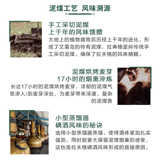 拉弗格（Laphroaig）10年单一麦芽700ml礼盒 苏格兰艾雷岛威士忌洋酒 