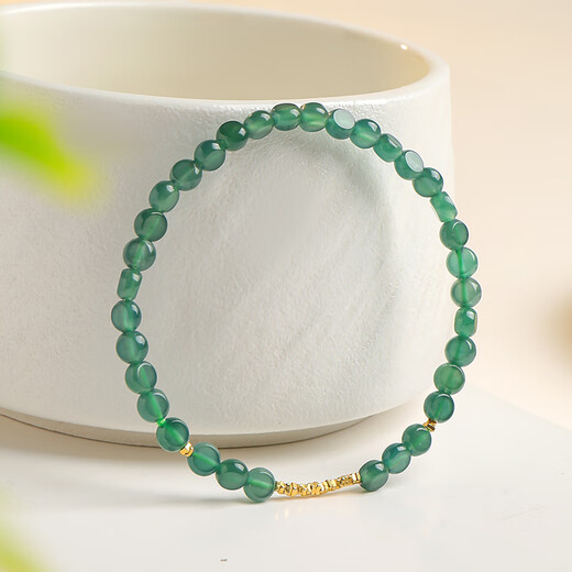 Impression Eyes Same Price 11.11 A-grade Jade Bracelet Women’s Blue Water Jade Bracelet Copper Coin Bead Bracelet