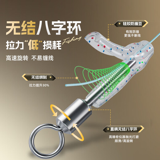 Chuangwei Chuangwei Extraordinary Master double knotless line composition product main line genuine imported tied nylon line reinforced fishing line set 5.4 meters丨line number 2.0#