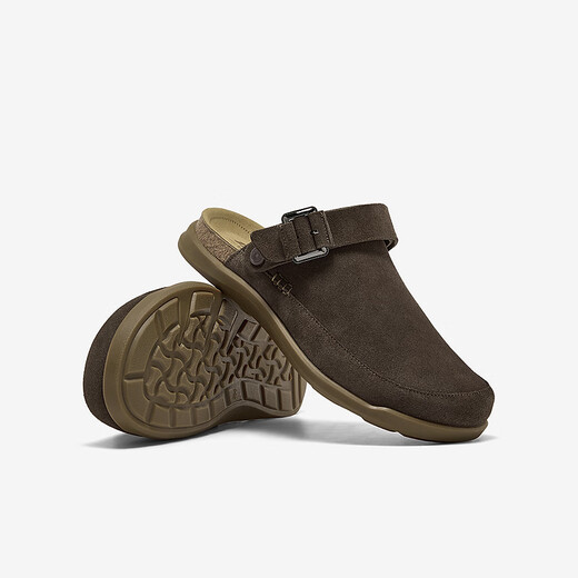 Bata Birkenstock Men's 2025 Summer Shopping Mall New British Style Ox Le cuir confortable Sandales à semelle épaisse 51051BL5 BRORN 38
