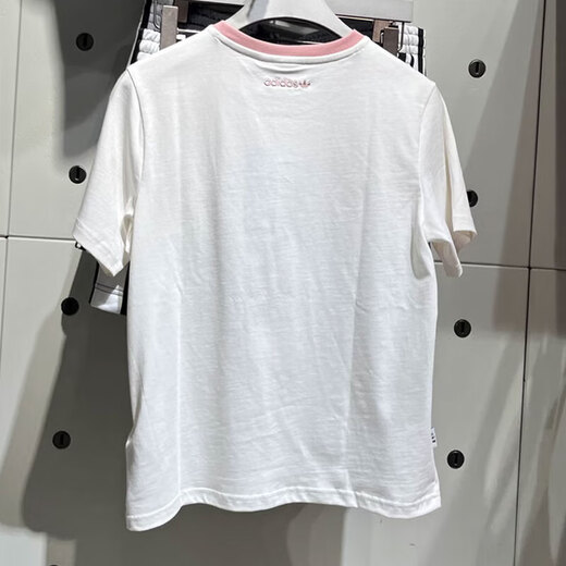 
Adidas 3D short-sleeved T-shirt women's 2025 summer new Disney joint sports casual wear round neck top JP1428 white M