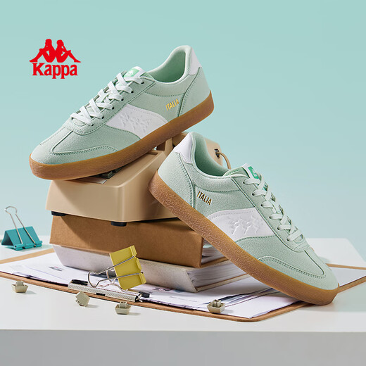 Kappa -Frauenschuhe, DE Trainingschuhe für Frauen 2025 Sommer neuer Trend Freizeitschuhe Leicht weicher Sohle modischer vielseitiger Brettschuhe See Wassergrün/Klassiker Weiß 36