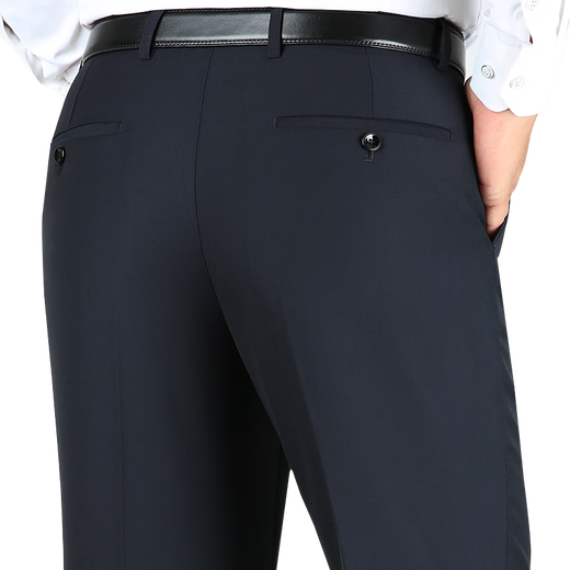 Pier Cardin High-End Light Luxury Mulberry Silk Casual Hohose Herren mittleren und älteren Hochtätigkeits-Anzughosen Sommer-Dünner Dünner Papa-freier Männerhose Black 9901 [Frühling, Herbst und Winter] M Größe 29 [2 Fuß, 2 Taille] 74c