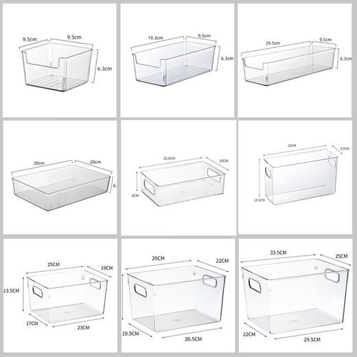 Yonghuan Desktop Storage Box Transparent Box kann mit Küchenspeicherkorbmaske gestapelt werden