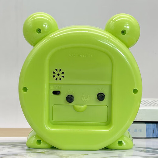 Creative cartoon little frog boy alarm clock cute child female student with internet celebrity desktop green watch ornament emerald green