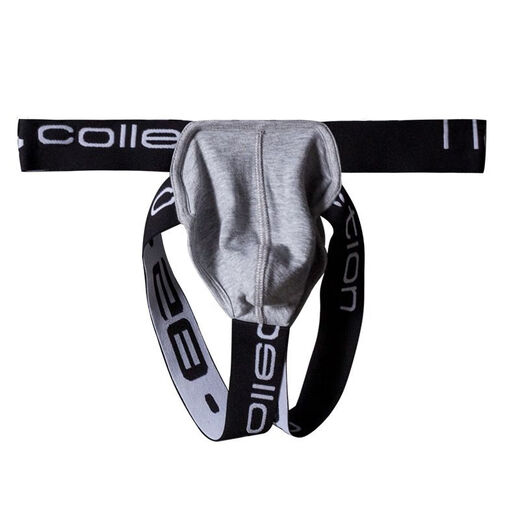 Banfishi men's gay sexy no-take-off thong sexy beltless cotton large bag hollow buttocks exposed gay underwear for men black 3501 M