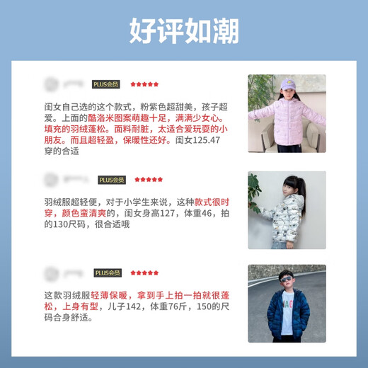 波司登（BOSIDENG）【165可选】25年新款羽绒服疯狂动物城合作系列儿童轻薄款送礼物 【店长推荐】山川画影蓝|9CN2 150 /72 约 140-150cm 36kg