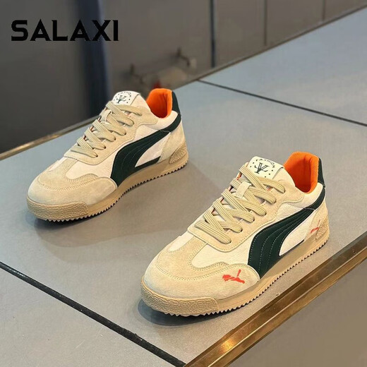 SALAXI [1421 people praise] Salaixi men's shoes and shoes 2024 autumn and winter new style versatile and comfortable trendy soft white and black 39 (standard size)