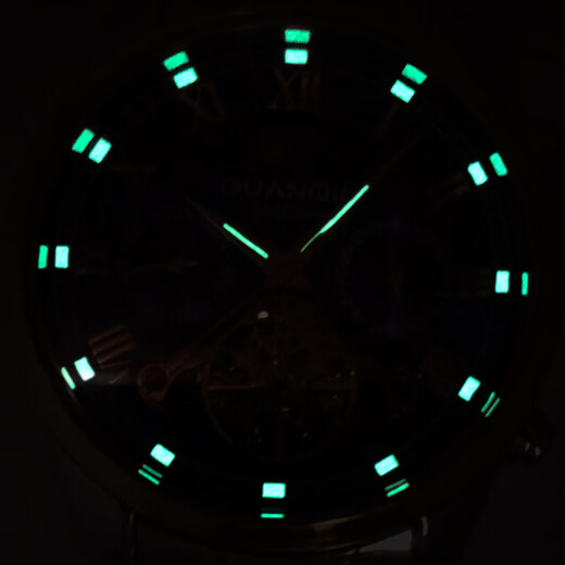 European and American watches men's mechanical watch Swiss certified fully automatic hollow flywheel men's watch waterproof luminous multi-function watch natural blue face - famous craftsman