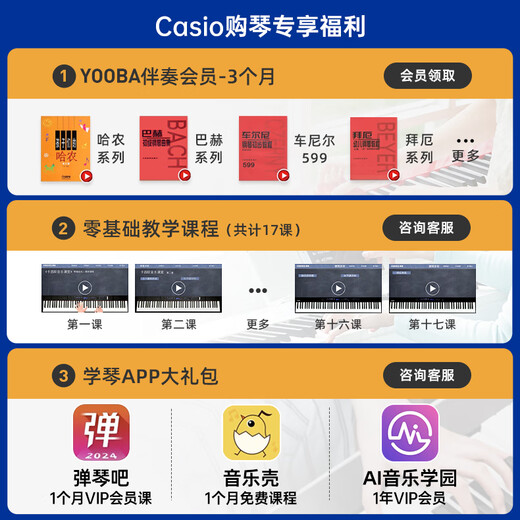 卡西欧（CASIO）电钢琴便携PX-S1100/PXS3100重锤88键智能触屏火星红成人专业考级 PX-S3100+原装一体木架三踏
