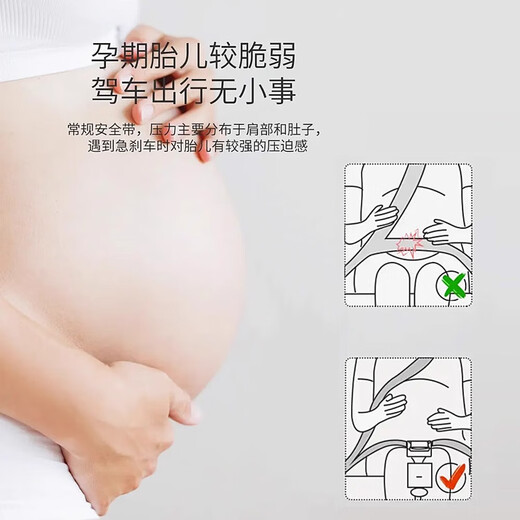 新款孕妇安全带防勒肚汽车专用开车孕妈坐车副驾驶座椅固定器怀孕 【小粉猪】黑色