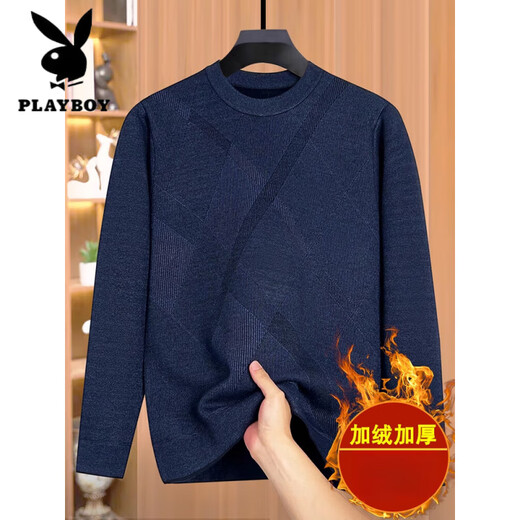 Playboy (Playboy) Daddy's Herbst- und Winterkleidung sowie samtiger Samtpullover für das warme Strickhemd mittleren Alters mittleren Alters mit mittleren Alters und älteren Großvatr.