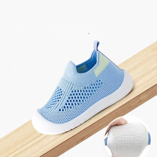 Tutu Dawen Baby Sandals Summer Toddler Shoes 0-1-2 Years Old Boys and Girls Indoor Floor Socks Soft-soled Front Shoes Green Mesh One Size Inner Length 12.5cm (Recommended 6-12 Months)