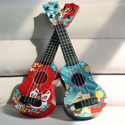GQP children's guitar ukulele toys boys and girls music can play national trend style early education beginner musical instruments National trend Feihe strap + piano score + pick