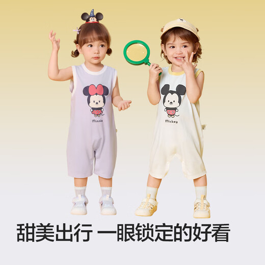 巴拉巴拉婴儿连体衣男女童哈衣爬服2025夏两件装208225120208
