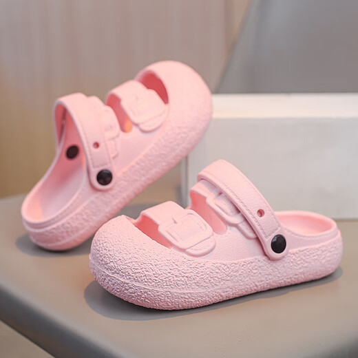 Girls' Crocs Anti-slip Anti-odor Slippers Summer 2025 New Children's Shit-sliding Sandals Girls Baotou Cartoon Pink 36-37