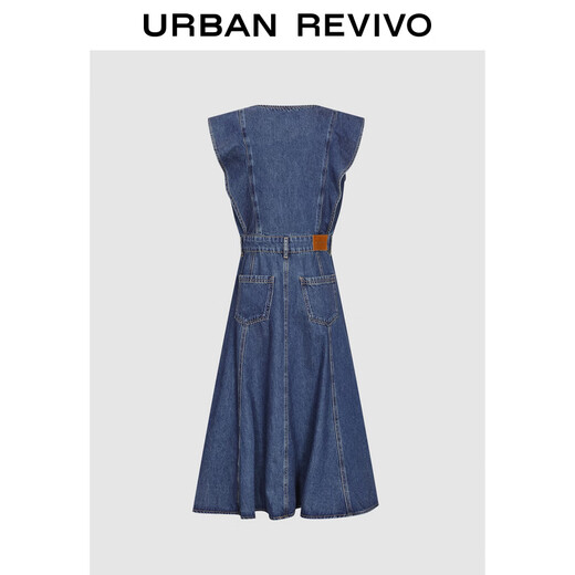 UR2025 Été Nouveau femme rétro Robe de jean sans manches à volants à volants UWG850113