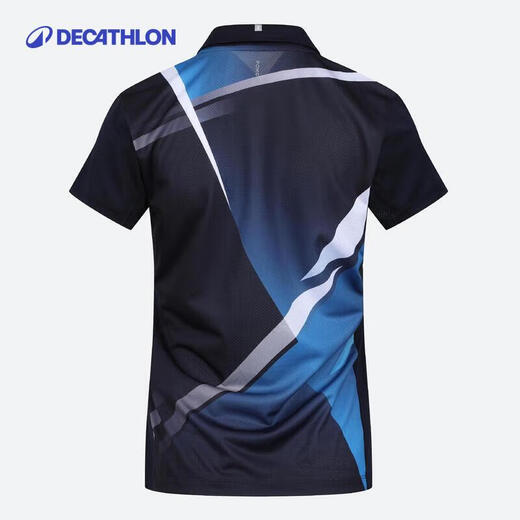 迪卡侬（DECATHLON）女式乒乓球运动Polo衫短袖羽毛球服藏蓝色L-4836885