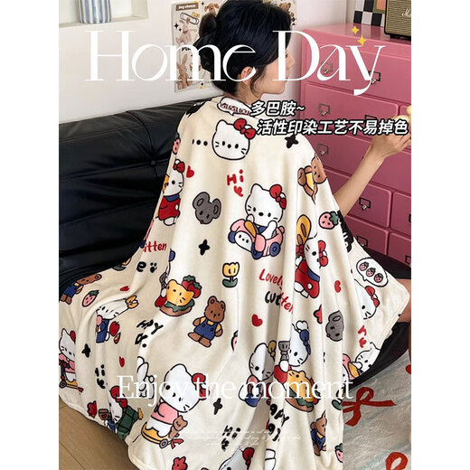 Antarctic Summer Blanket Office Shawl Primary School Student Nap Blanket Coral Velvet Air Conditioning Small Blanket Lunch Break Sofa Cover Blanket Fun Cat Soft and Skin Friendly 70cm*100cm Baby Blanket