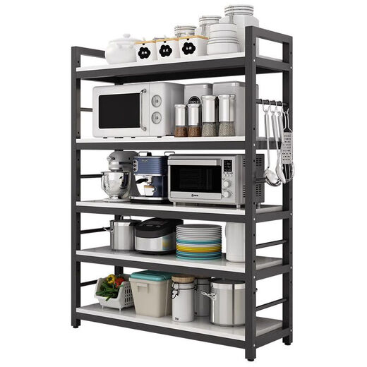 Küche große Kapazität Lagerständer bodengesteuertes Multi-Layer-Mikrowellenofen-Ofen-Elektrokabinett Multifunktionaler Topf-Lagerregal 3-Layer 12035