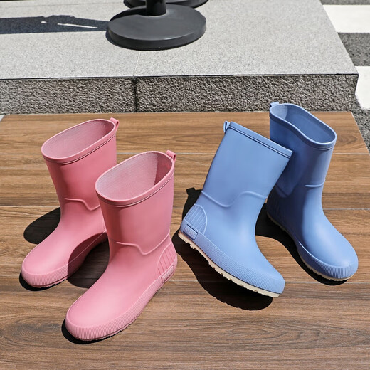 Women's new Japanese women's rain boots fashionable outside anti-slip water shoes Internet celebrity same versatile waterproof rain boots JD313 medium tube-khaki 39-40