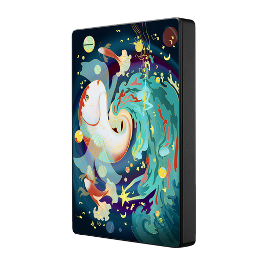 Seagate (SEAGATE) mobile hard drive Jane Painting Series USB3.0 Personalized 2.5-inch mechanical hard drive compatible with Mac Designer Cooperation Series Koi Water Village Original Data Rescue 4TB