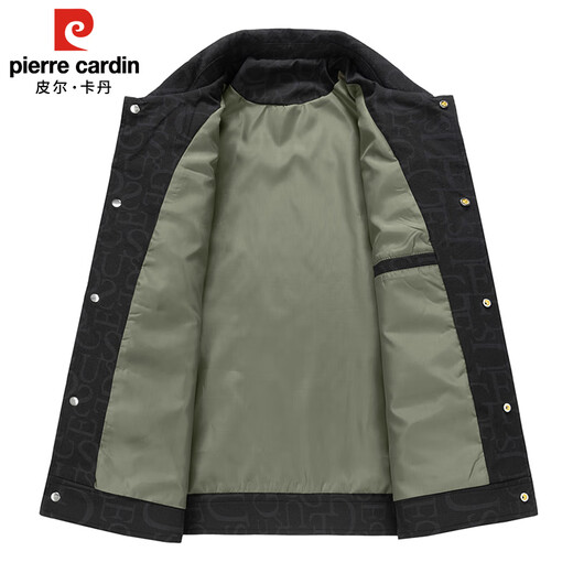 
Pierre cardin jacket men's spring and autumn trendy brand loose work jacket men's lapel casual high-end clothes black XL