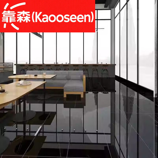 靠森（Kaooseen）黑色亮光瓷砖地砖750x1500通体奢石地板砖客厅酒吧KTV耐脏工程砖 亮光奢石15781 ZB750*1500-请咨询客服