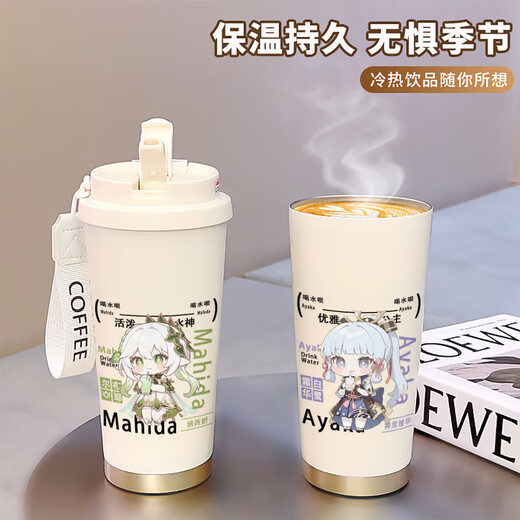 Sanrio Genshin Impact Naxida Isliess Water Cup Мужчины и студентка соломенной спортивной чашки.