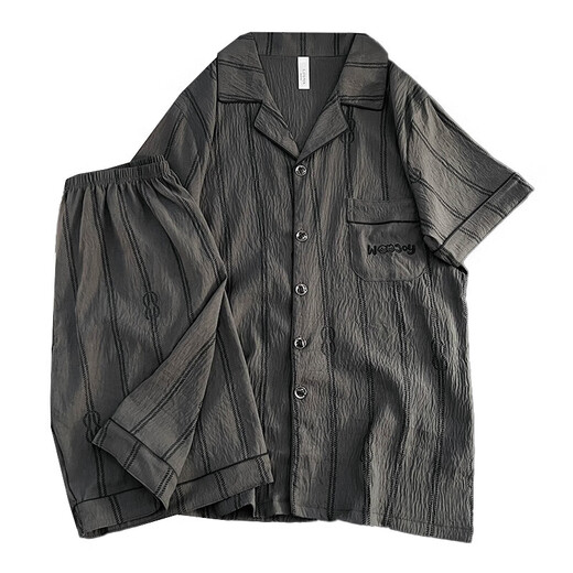 Yunduo-Baumwollpyjamas für die lässige lockere und modische Streifenshorts für Sommer-Männer für Hauskleidung für Outdoor-Verschleiß 12529 [Spot] 2xl Größe 180, Gewicht 150-175jin [Jin ist gleich 0,5 kg]