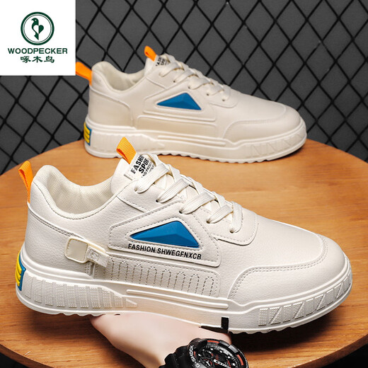 Woodpecker 2025 Automne Nouvelles chaussures de sport décontractées Chaussures masculines Chaussures Chaussures blanches chaussures de papa chaussures blanches chaussures blanches à la mode Hy1289 Beige 39