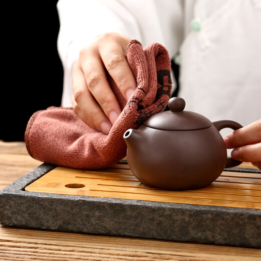 Gold inlaid jade tea set accessories tea towel tea table accessories tea coaster absorbent tea towel gold inlaid jade tea towel