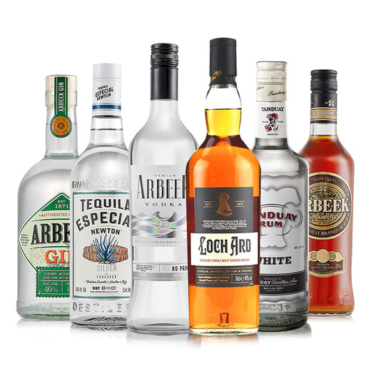
Aubeck's six major base wines DIY cocktails whiskey brandy vodka tequila gin original bottle imported foreign wine [six major base wine set 2] 6 bottles of gifts