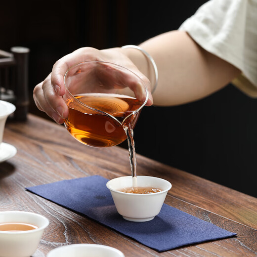 MULTIPOTENT Kung Fu Tea Set Mutton Fat Jade Porcelain Self-filtering Cover Bowl Tea Cup Travel Tea Set Gift Box New Year Gift