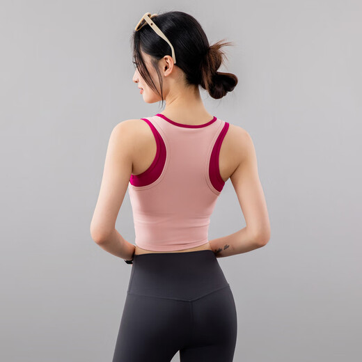 VFU new high-intensity shock-proof sports bra new style yoga vest with chest pad for women Pilates running blue S recommended (85-98Jin Jin equals 0.5kg)