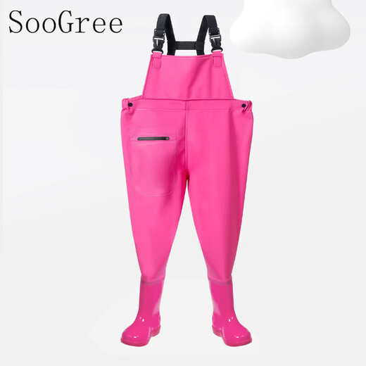 SooGree sea suit children's wading pants fishing clothing waders play sand water suit one-piece rain boots and rain pants one-piece catch fish