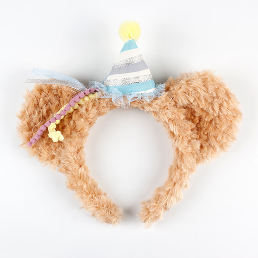 Jieyi 2024 new Lingna Bell Disney hair hoop play hair accessories Disney headwear headband Belle hair clip for women 1 Daffy Bear birthday hat-hair hoop 25*25