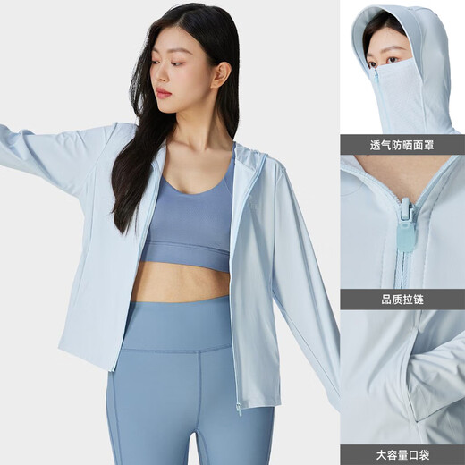 Camel Hilo original Ropa de protección del sol Hombres Sensado con hielo fresco Transpirable al aire libre Protección solar Costa de piel Mujeres 724BZ00004, Jade White, Women L